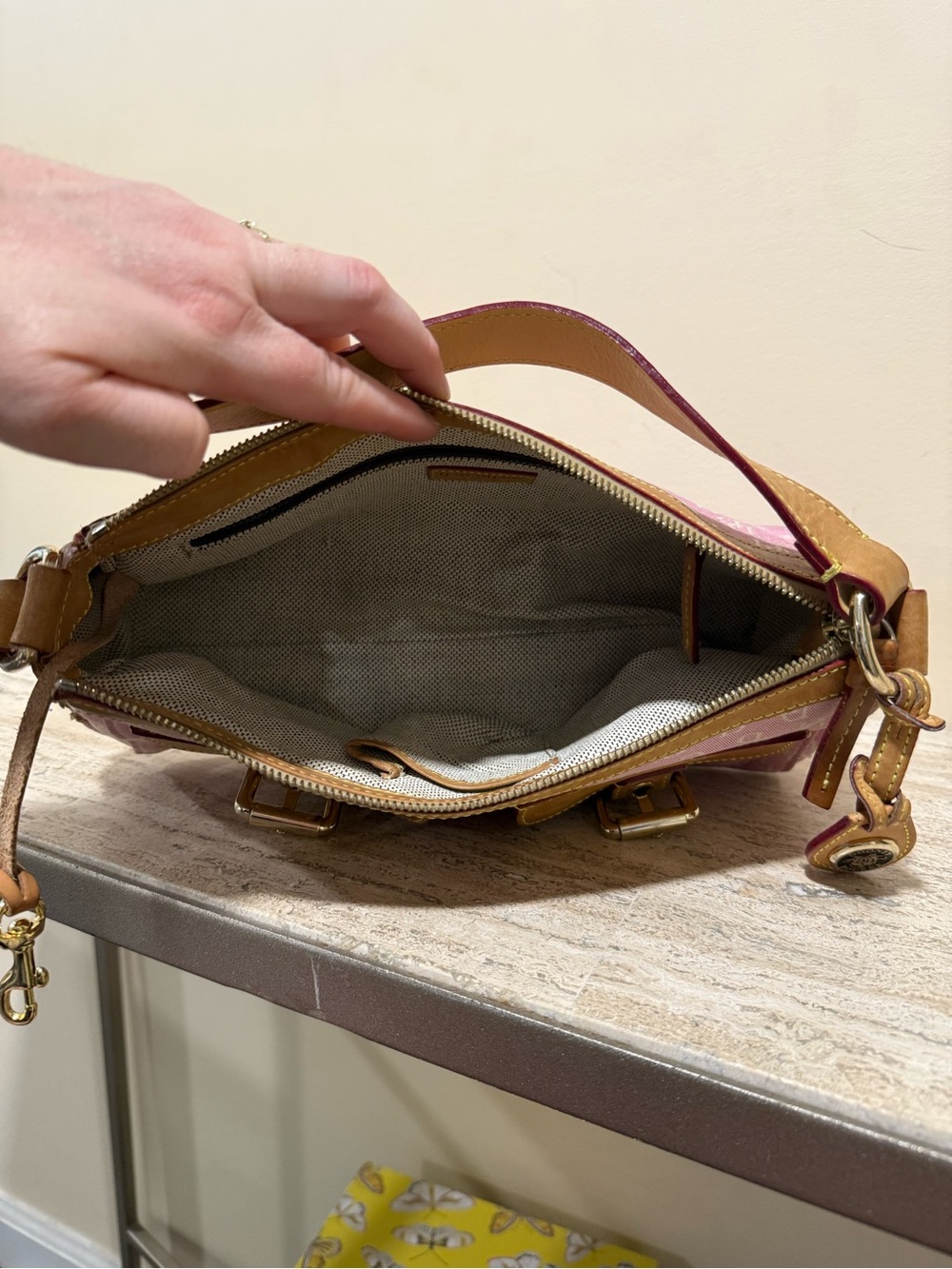 Dooney & Bourke Vintage Rare 2000s Signature Double pocket Satchel - Picture 12 of 16